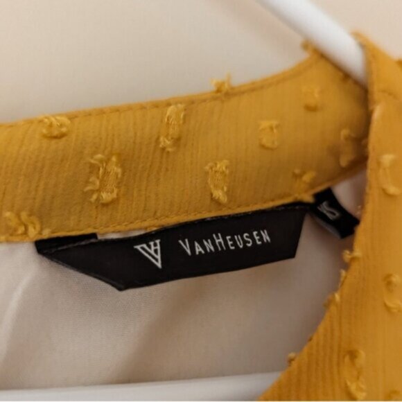 Van Heusen mustard yellow bell sleeve mini dress - Picture 3 of 6